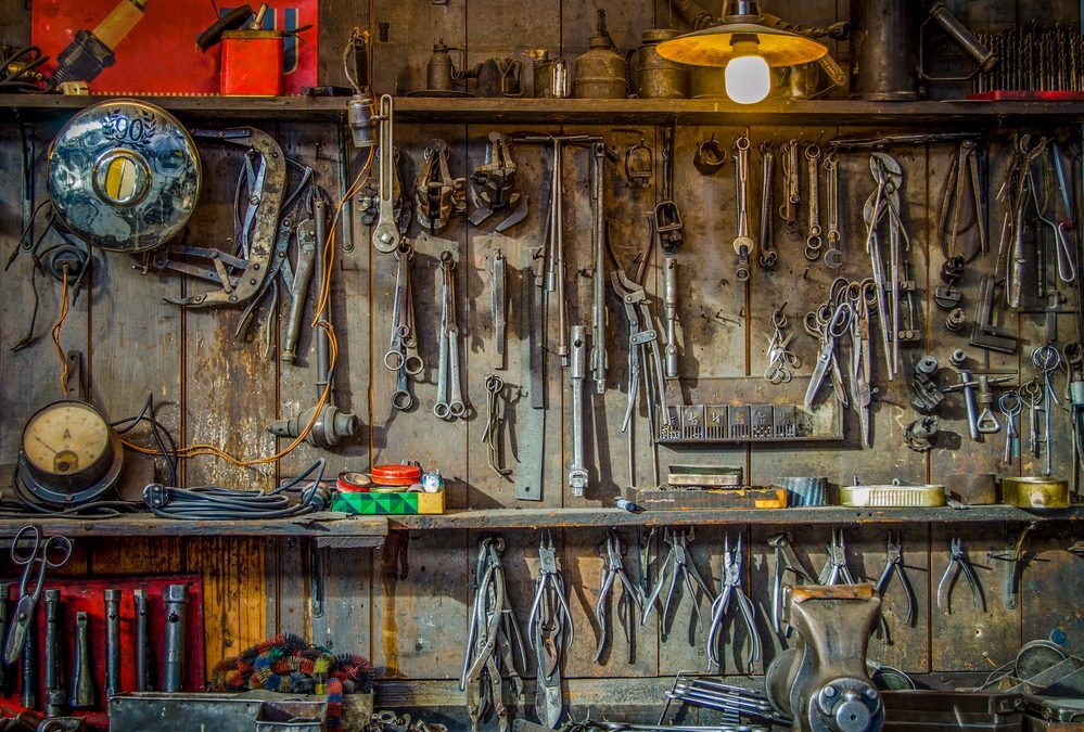 vintage tools and garage upgrades