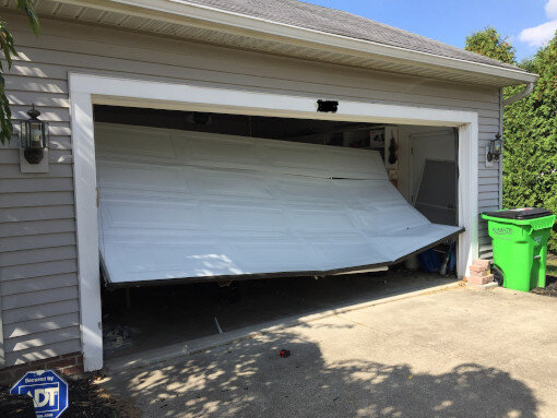 Damaged Garage Door Akron Ohio