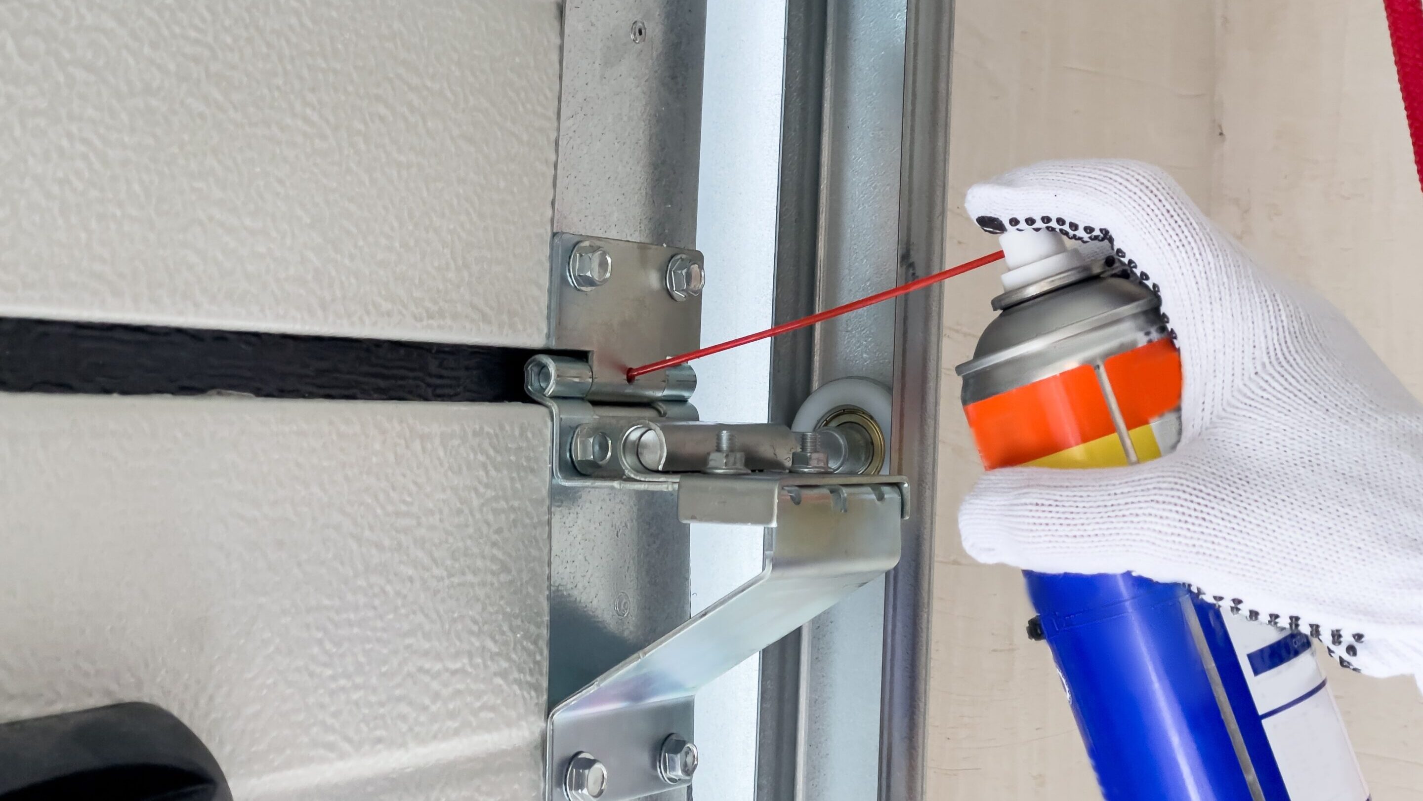 Lubricating a garage door